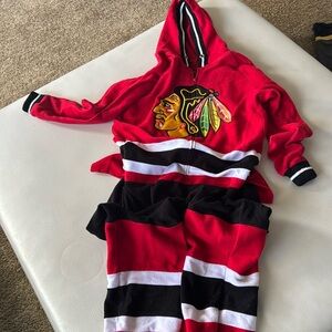 Chicago Blackhawks onesie. Size medium